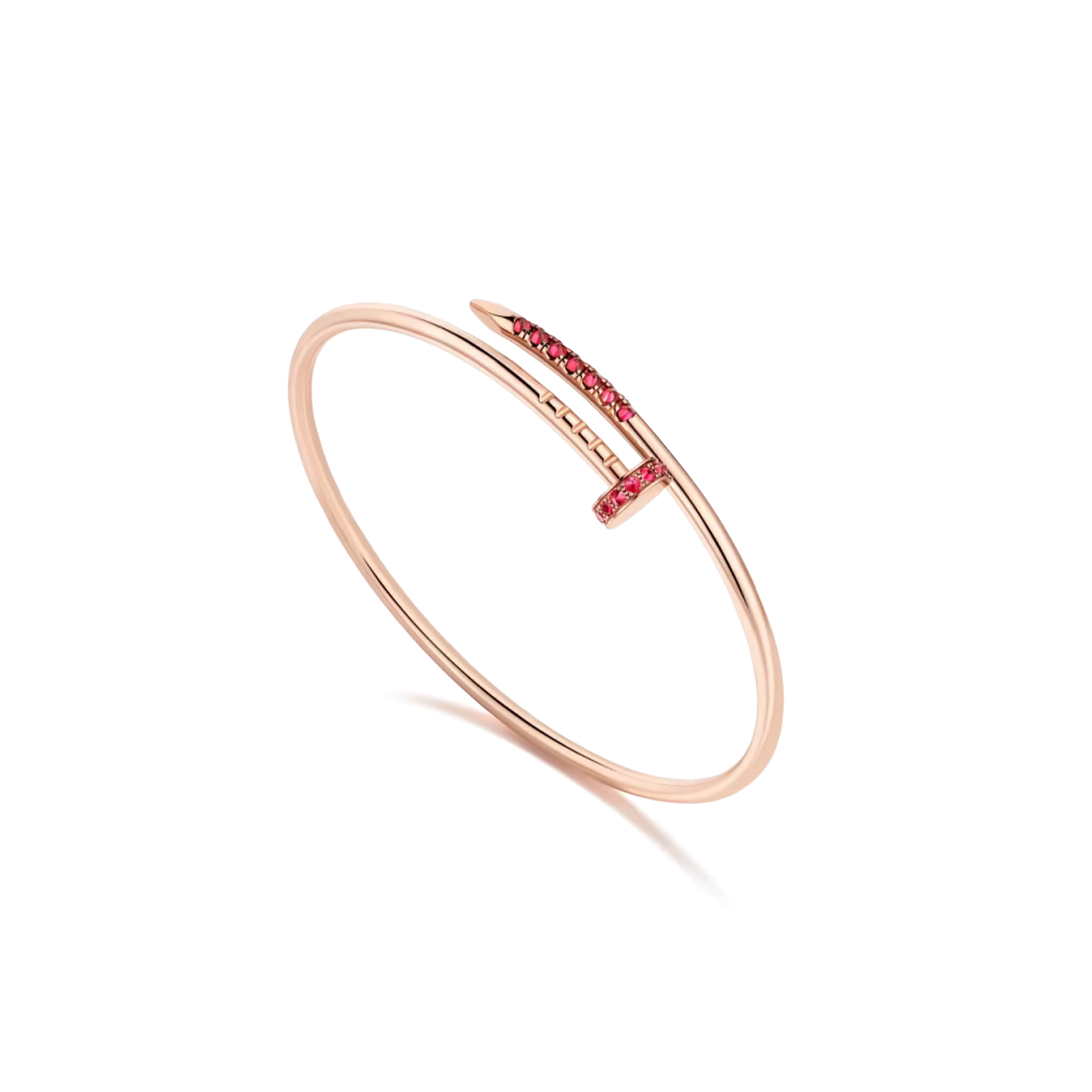 CARTIER JUSTE UN CLOU BRACELET, SMALL MODEL, REVERSE-SET RUBIES B6092517